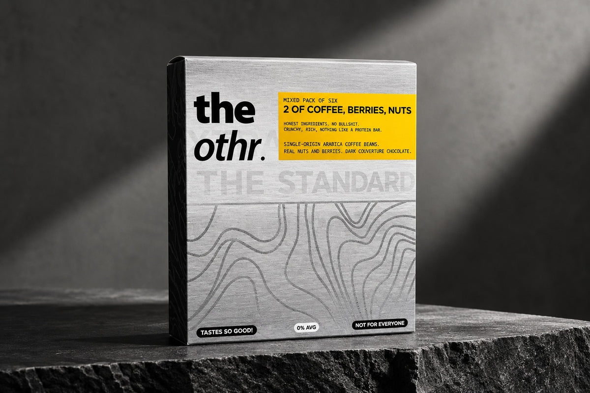 the othr. mixed pack of six box – 2 Coffee, 2 Berries, 2 Nuts